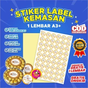 STIKER CROMO A3+ FREE CUTTING FREE DESAIN